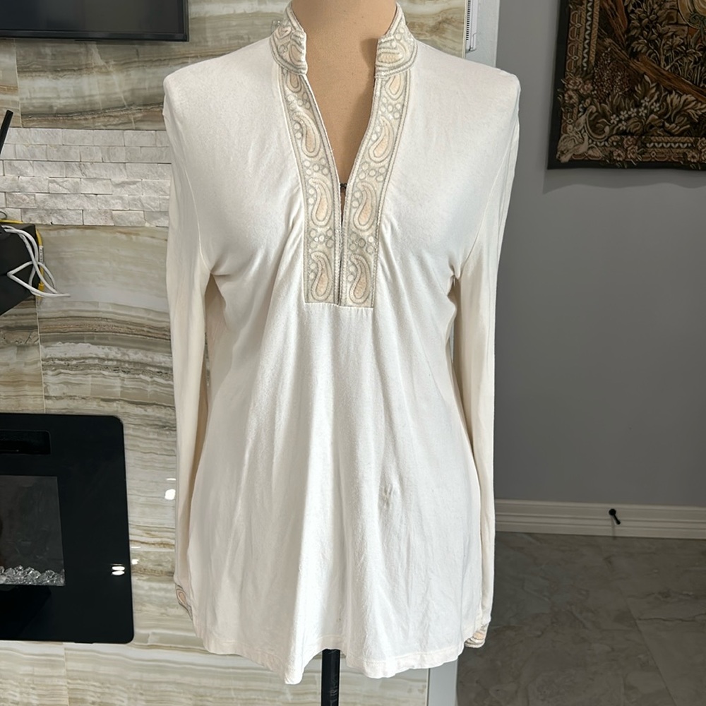 Talbots‎ Sequence Embroidered Top. Size S